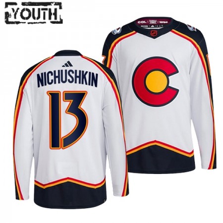 Dresovi Colorado Avalanche Valeri Nichushkin 13 Adidas 2022-23 Reverse Retro 2.0 Bijela Authentic - Dječji